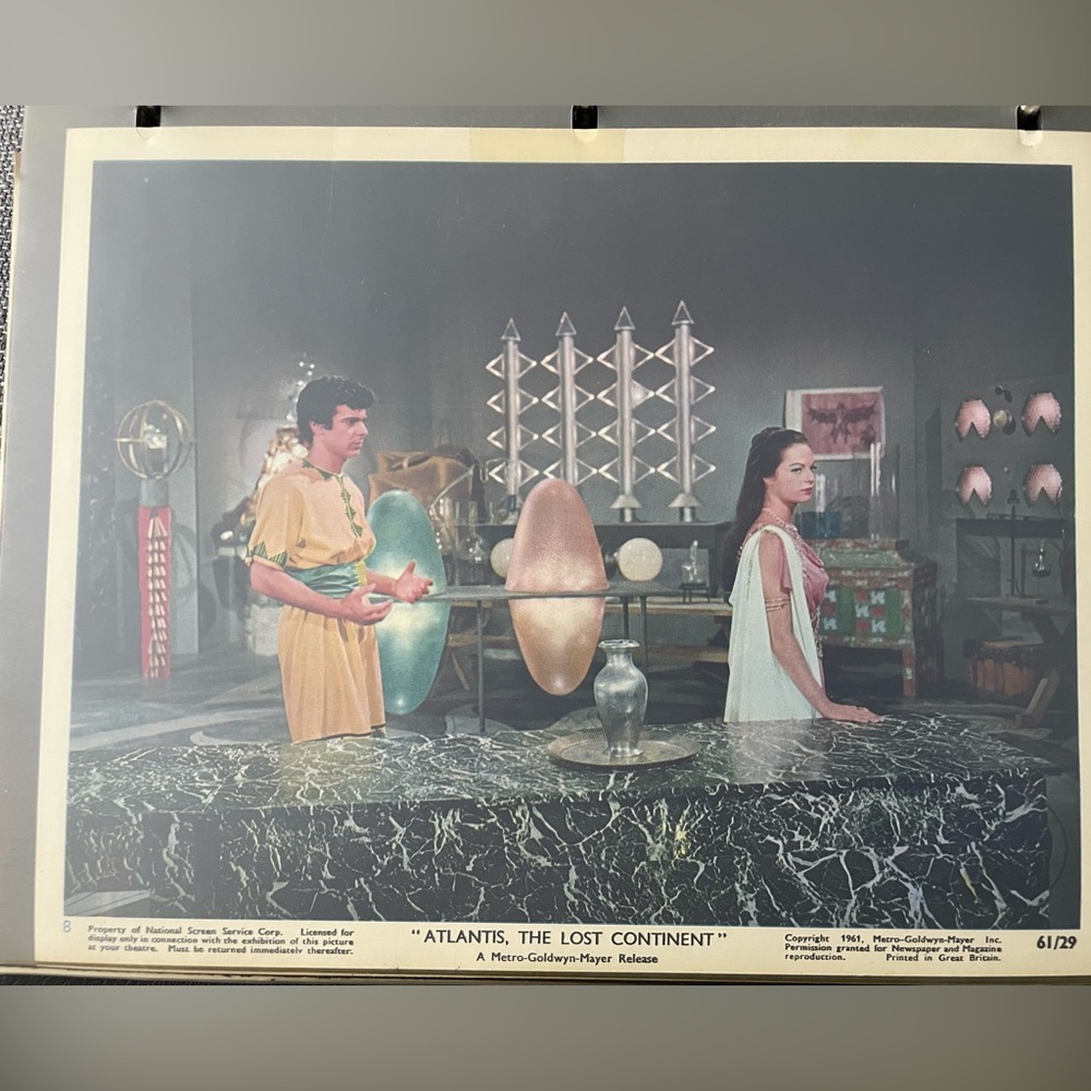 Vintage movie still/photograph from “Atlantis The Lost Continent” (1961).